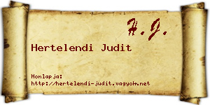 Hertelendi Judit névjegykártya